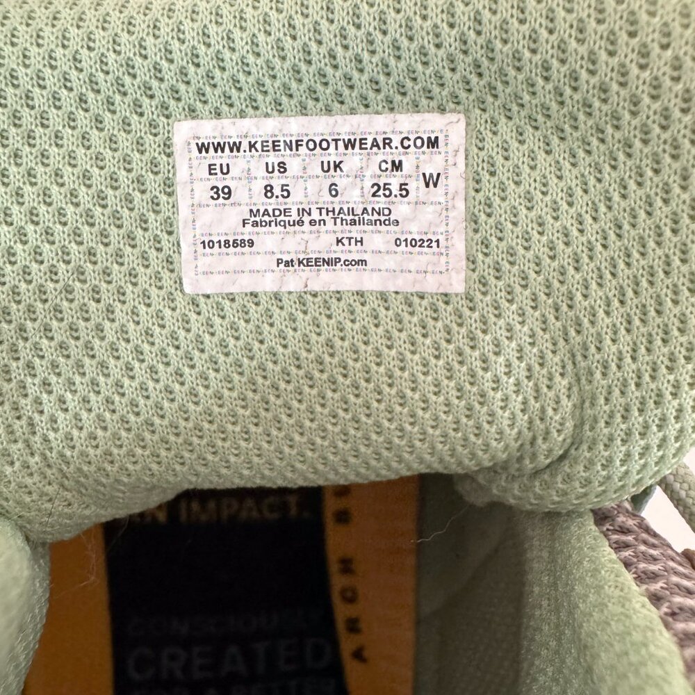 Keen Targhee Vent Mid Women's Hiking Boots in Fumo/Quiet Green size 8.5 US/39 EU - Picture 8 of 9